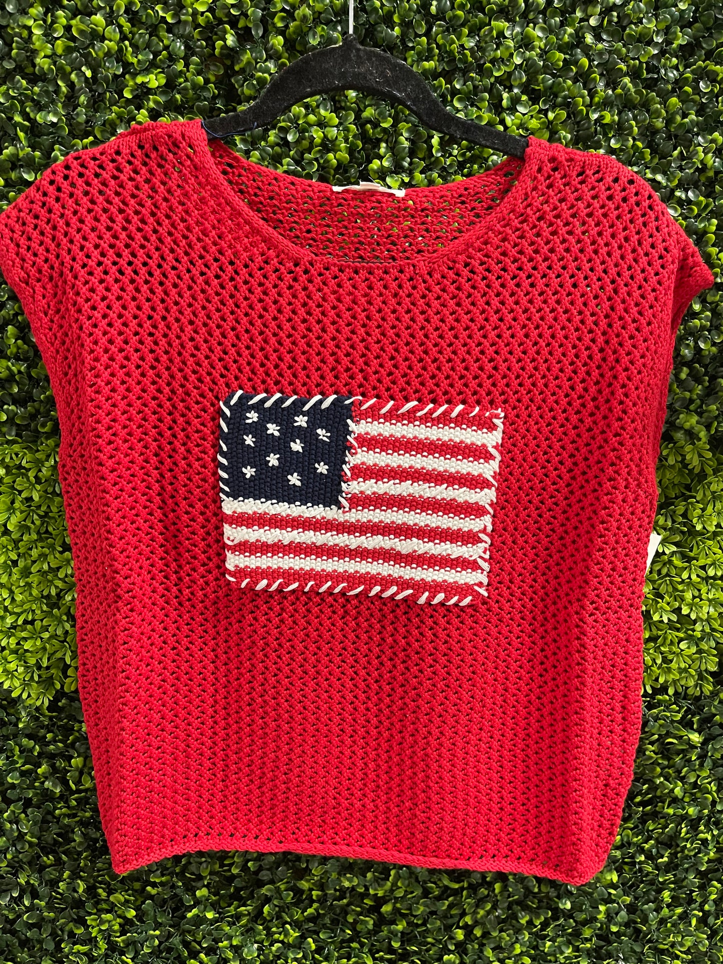 American Flag Crochet Sweater