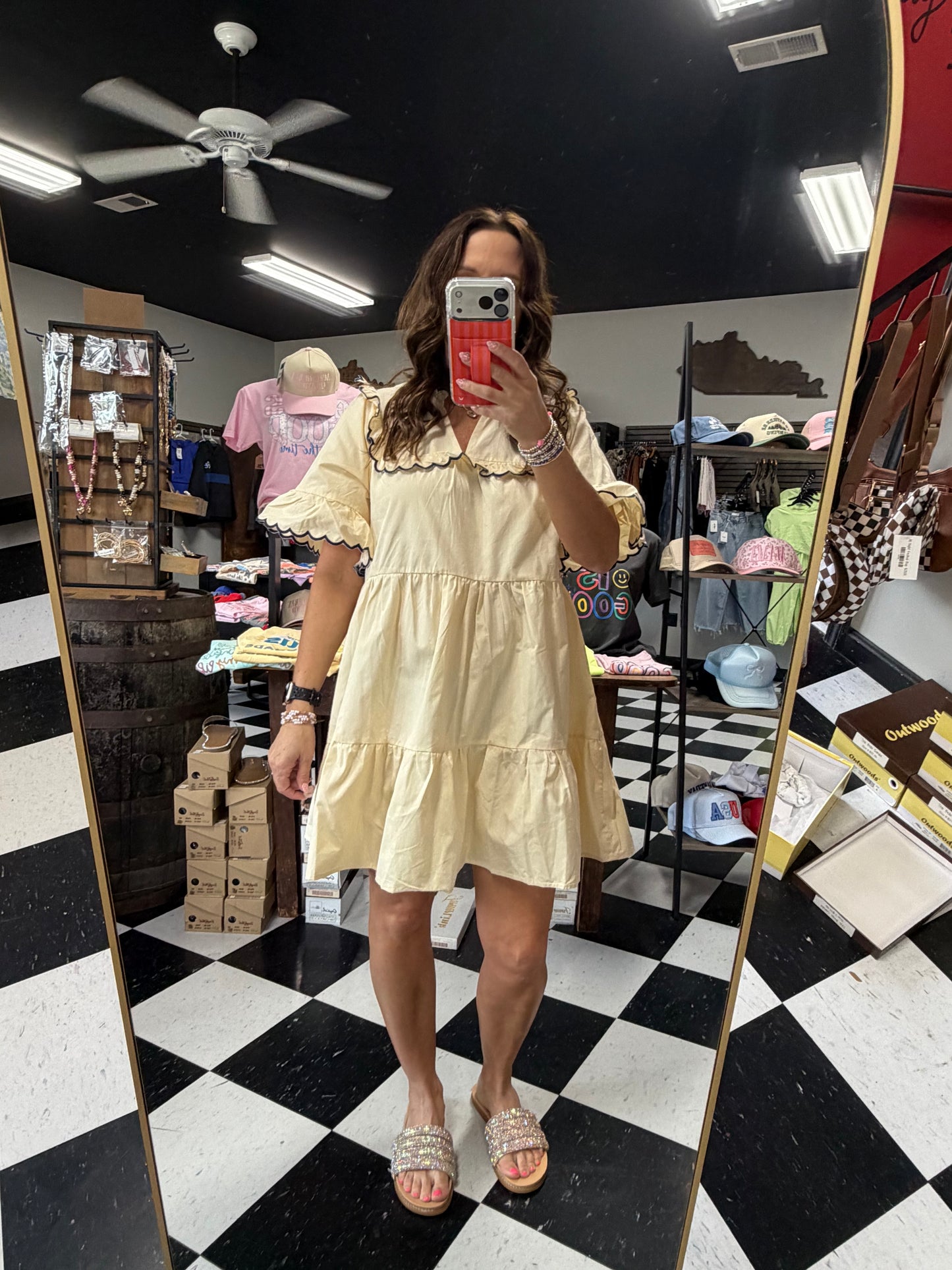 Sweet Sailor Ruffle Dress