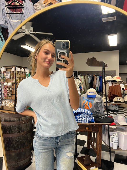 It's My Day Light Blue Top