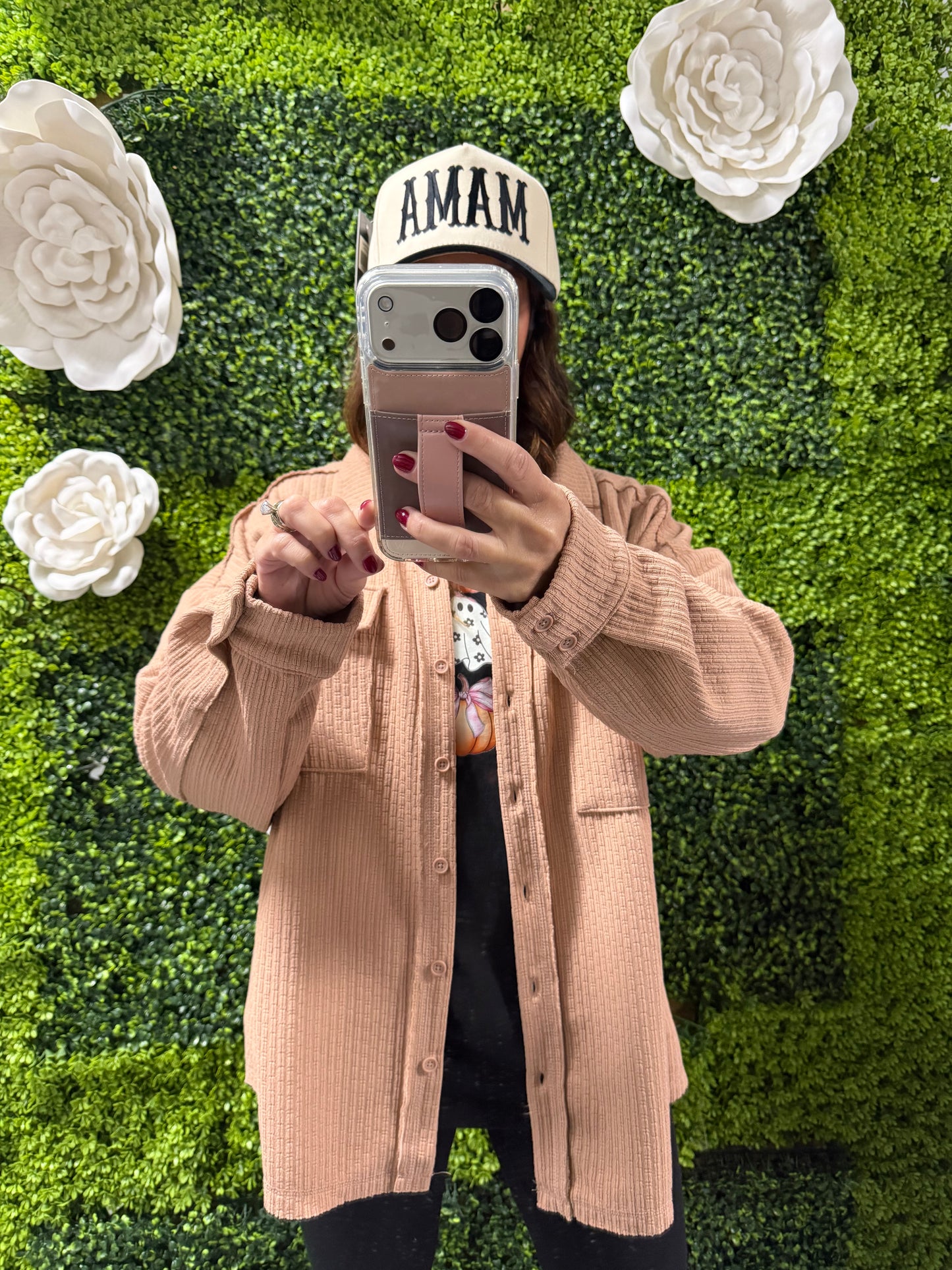 Coffee Hour Long Sleeve Button Up