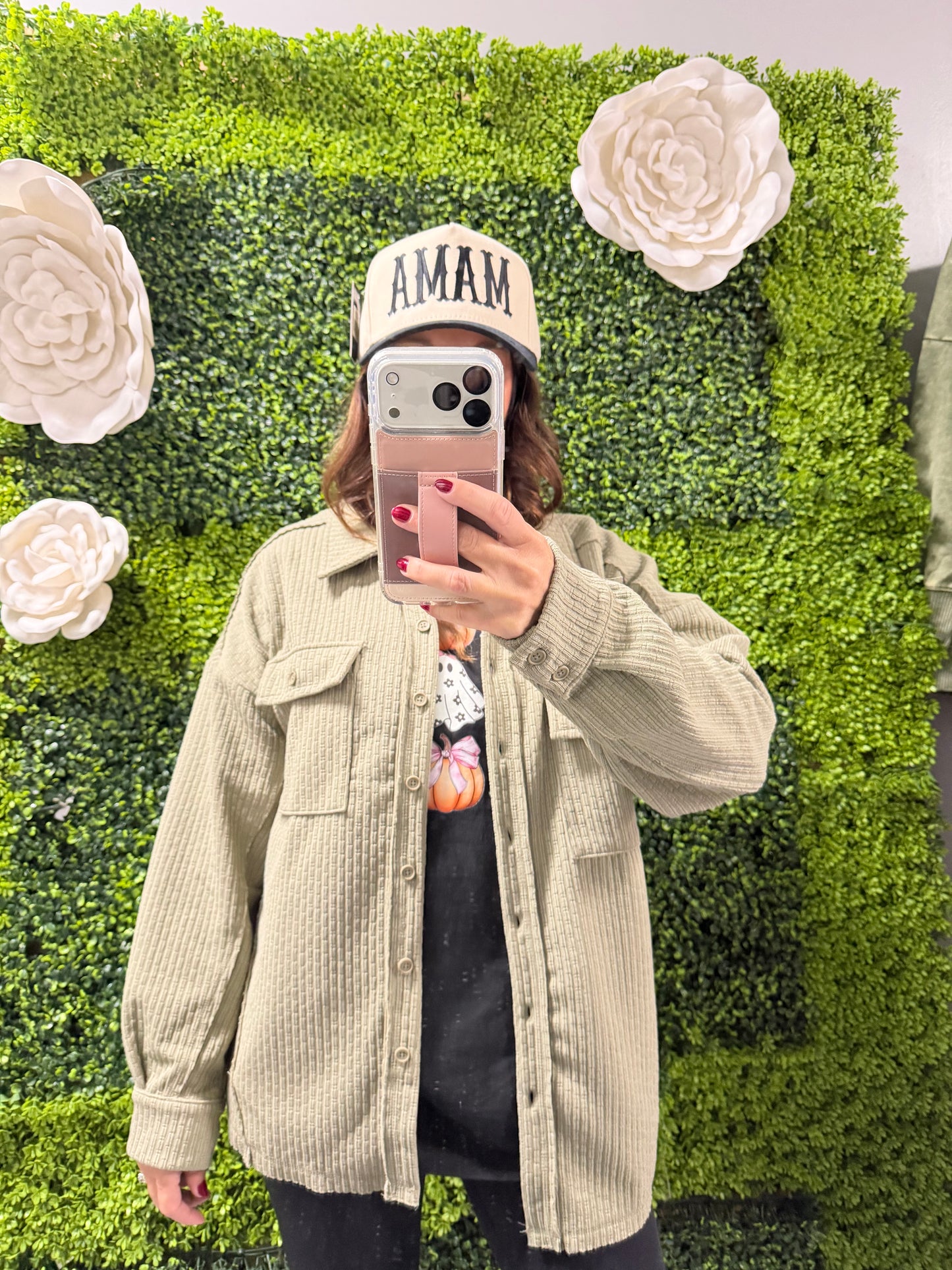 Coffee Hour Long Sleeve Button Up