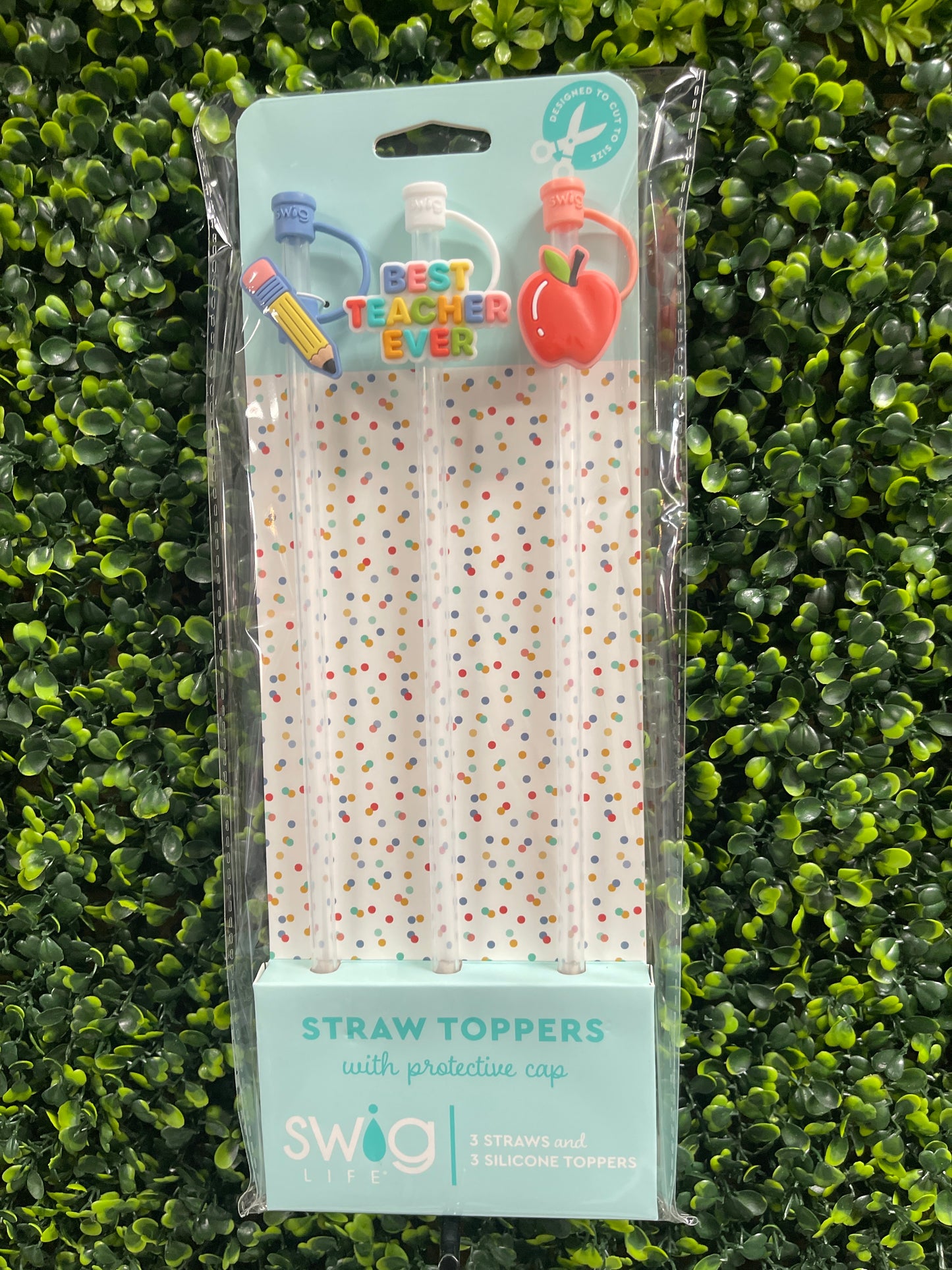 SWIG-Teacher Life Straw Topper Set