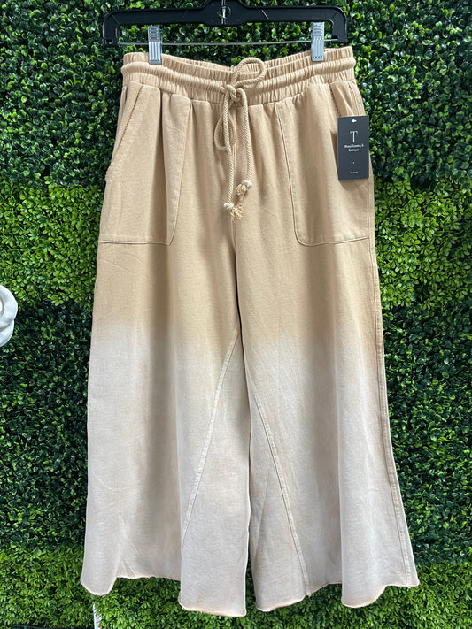 Toast Dyed Terry Knit Palazzo Pants