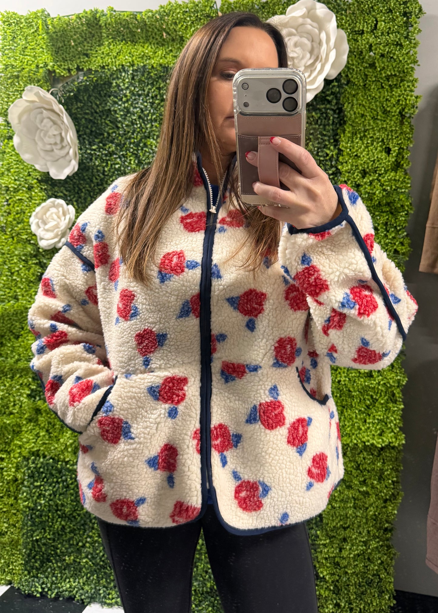 Finley Floral Fleece Jacket
