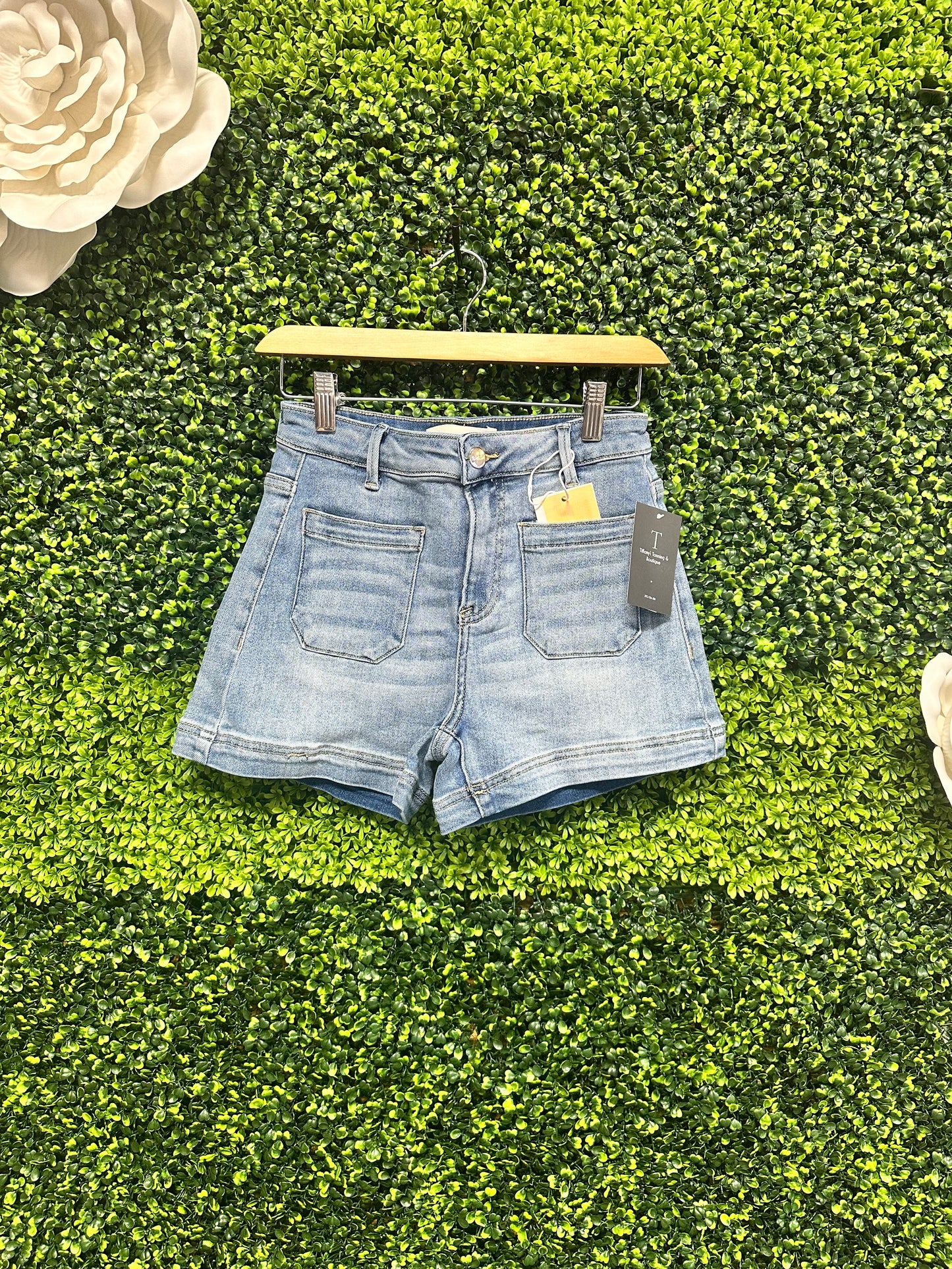 The Naya High Rise Patch Pocket Shorts