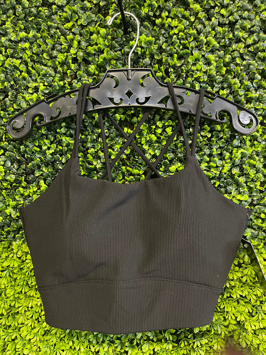 Nylon Rib Sports Bra