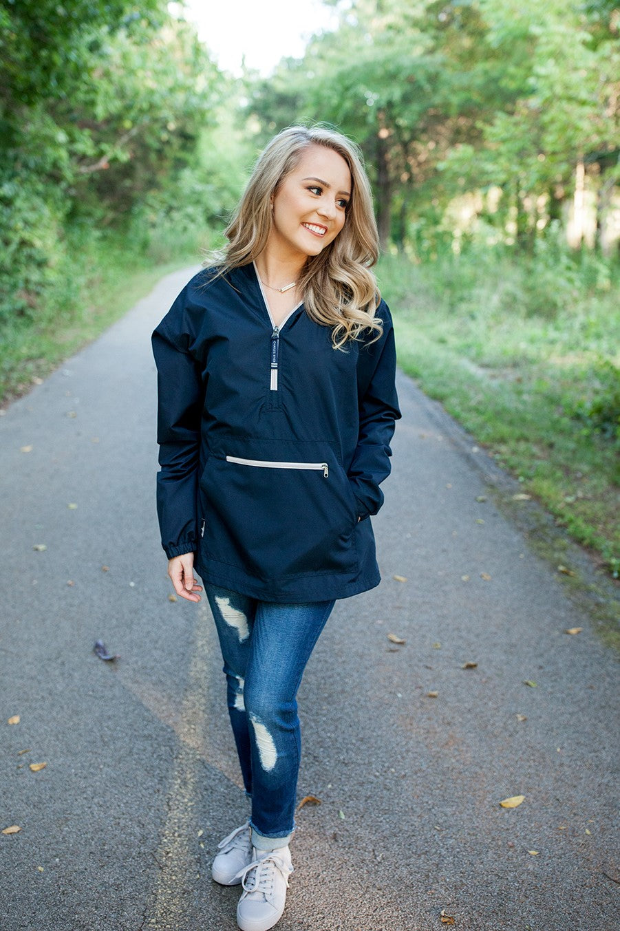 Charles River Chatham Anorak Pullover Navy