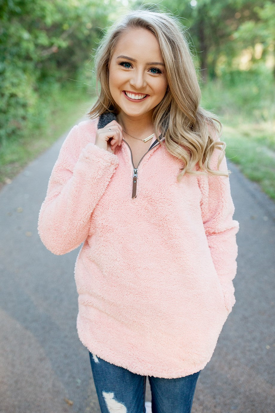 Charles River Newport Fleece Pullover Powder Pink