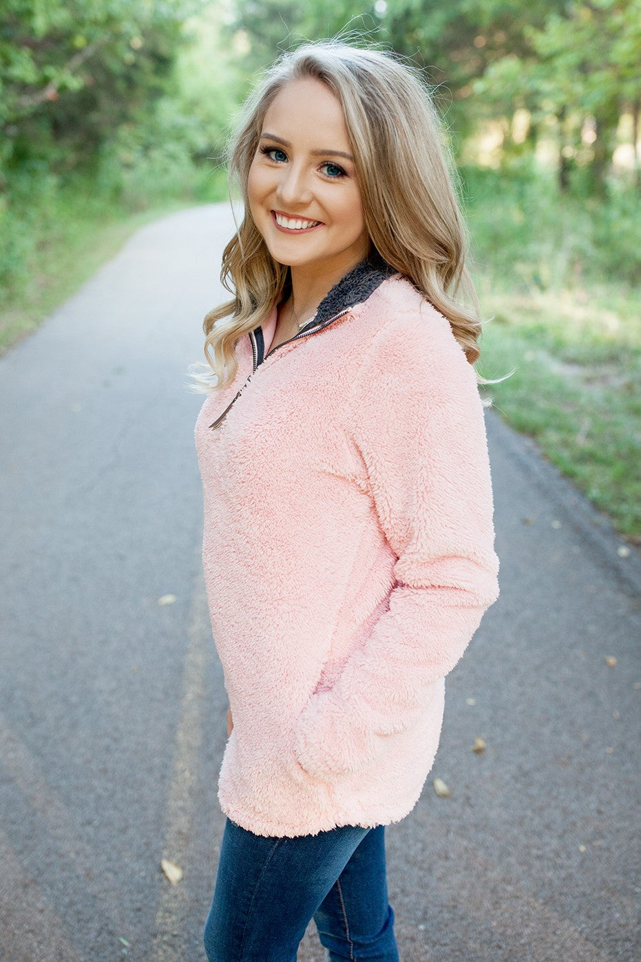 Charles River Newport Fleece Pullover Powder Pink