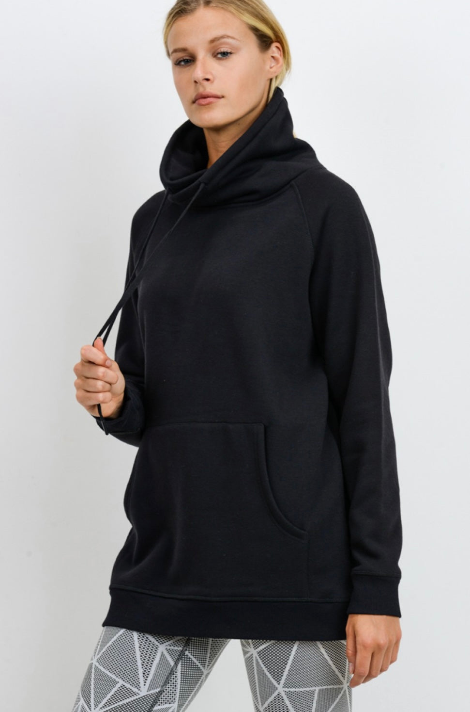 Black Cowl Neck Pullover