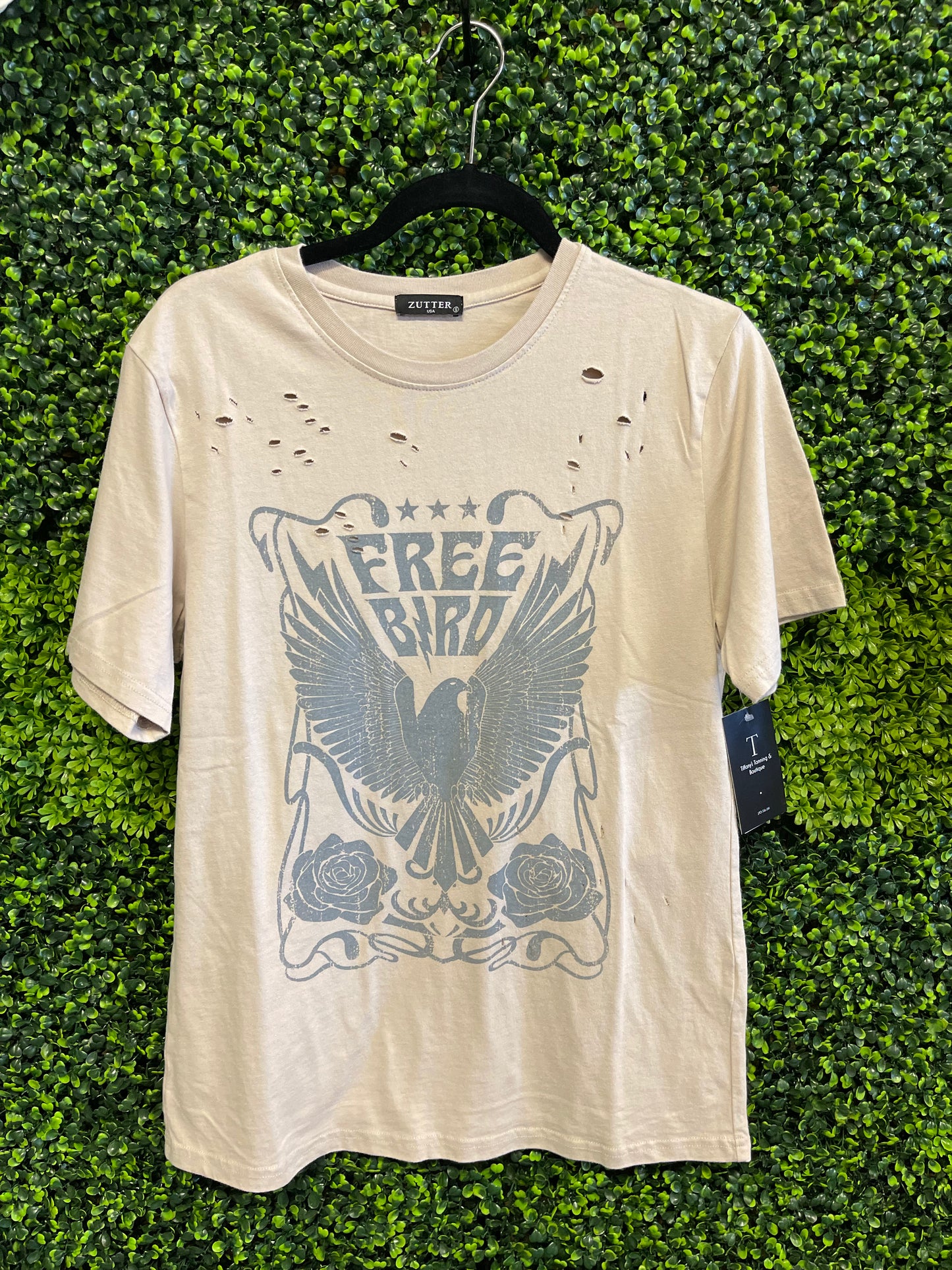 Free Bird Camel Graphic Tee