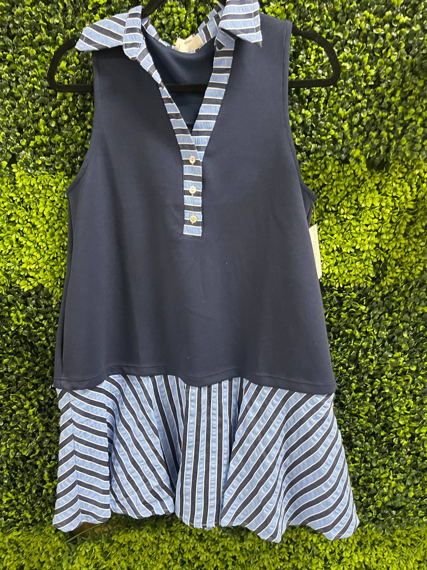 Preppy Charm Stripe Mini Dress