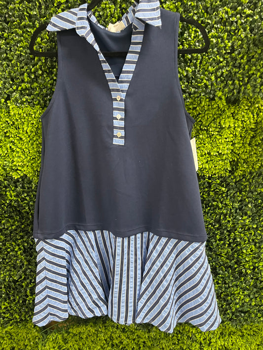 Preppy Charm Stripe Mini Dress