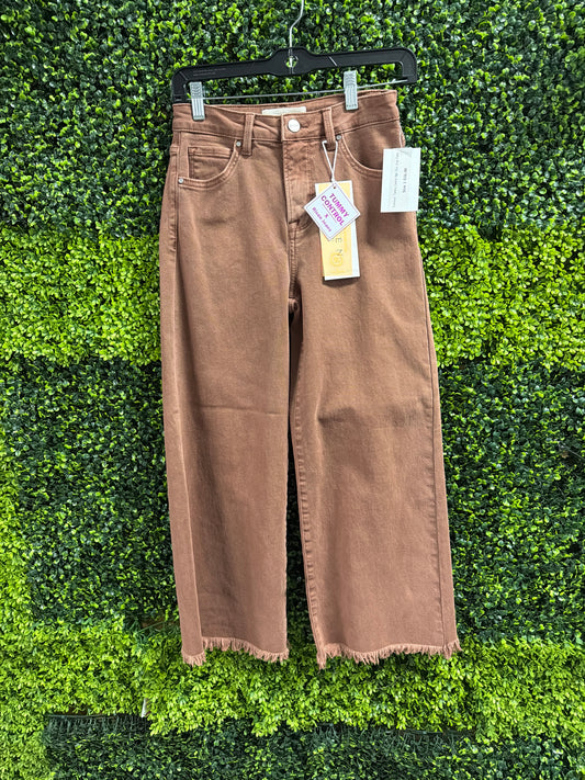 Espresso Tummy Control High Rise Crop Pants