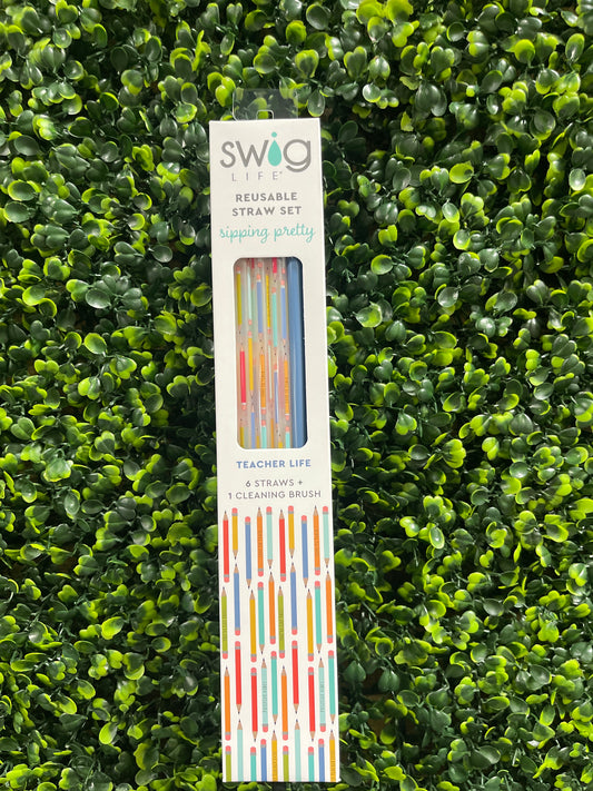 SWIG-Teacher Life Reusable Straw Set