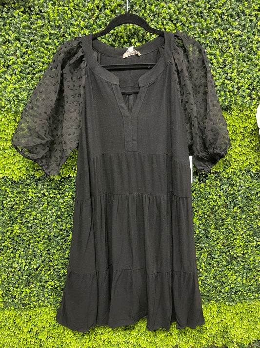Town Square Black Dress-Plus