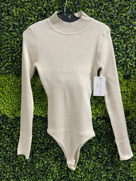 Ribbed Knit Long Sleeve Bodysuit