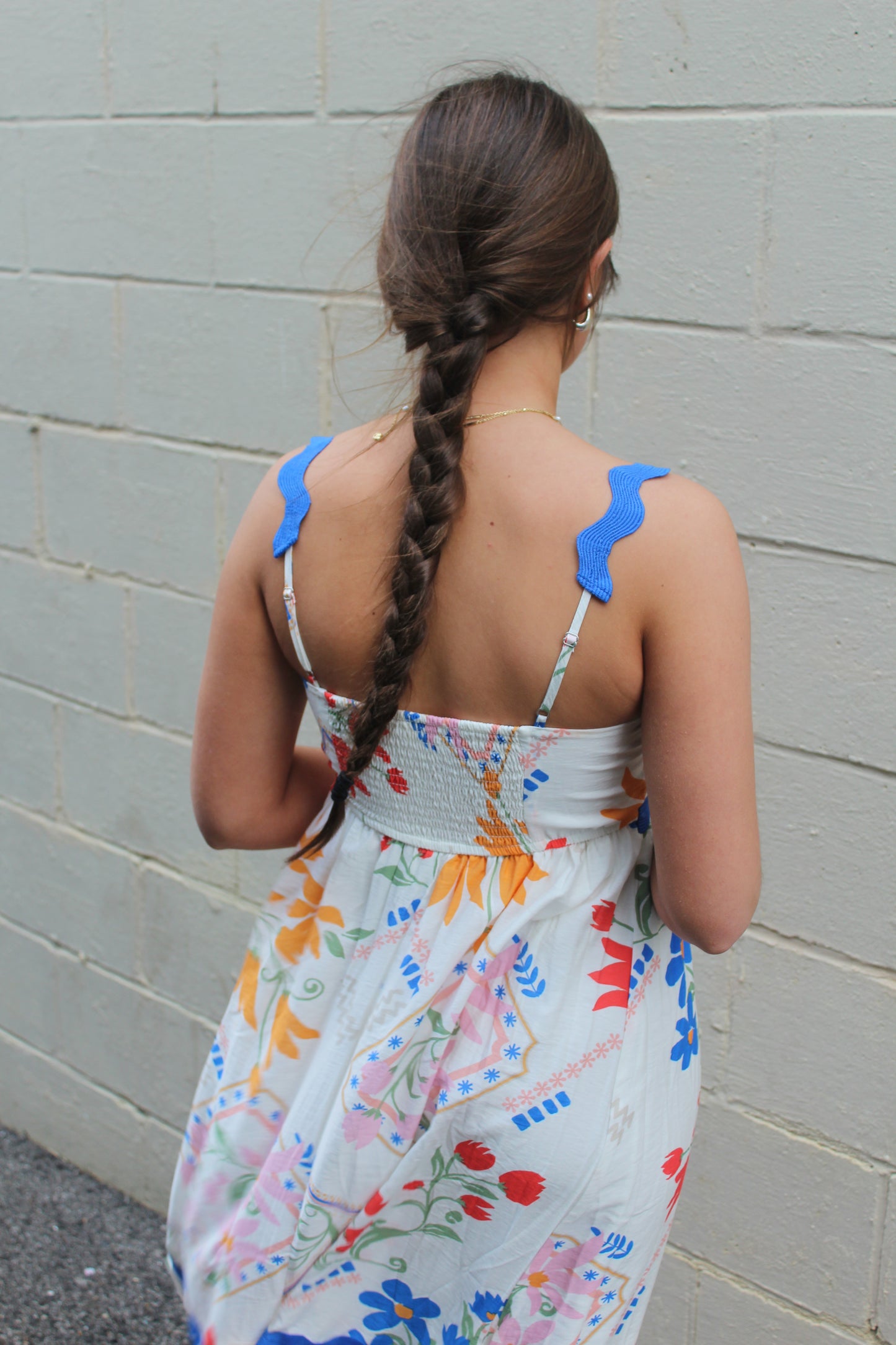 Spring Blooms Floral Midi Dress