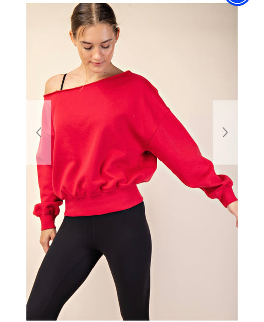 Everyday Effort Off Shoulder Sweatshirt