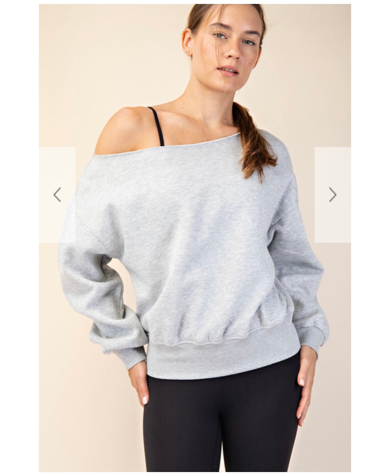 Everyday Effort Off Shoulder Sweatshirt
