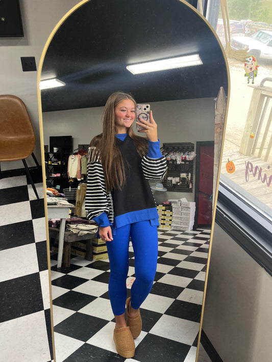 Varsity Blues Striped Top