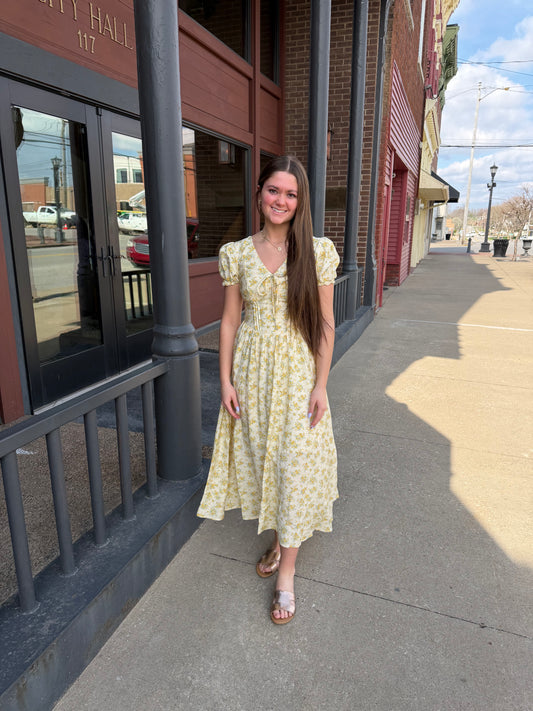 City of Flowers Midi Dress