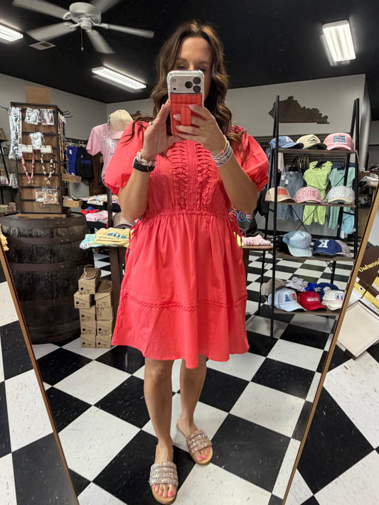 Sweet Talk Dress In Coral