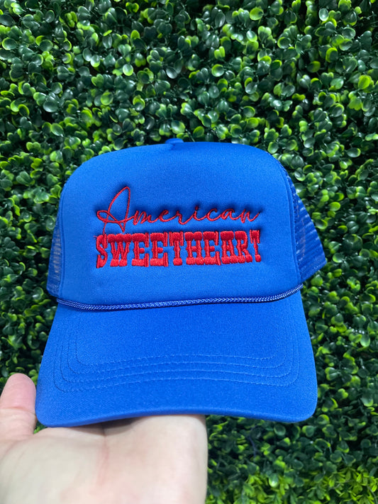 Hat-American Sweetheart Embroidery Foam Trucker