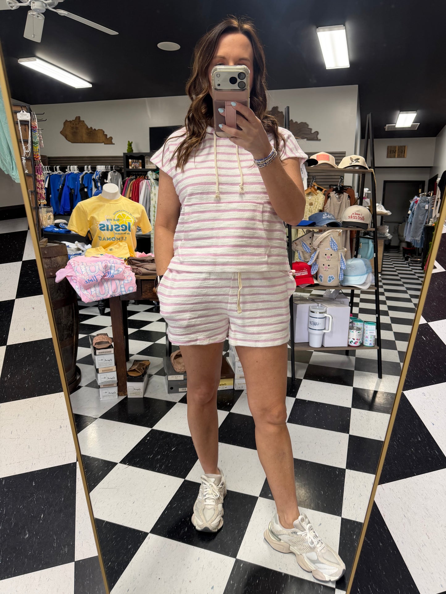 Pretty In Pink Striped Set