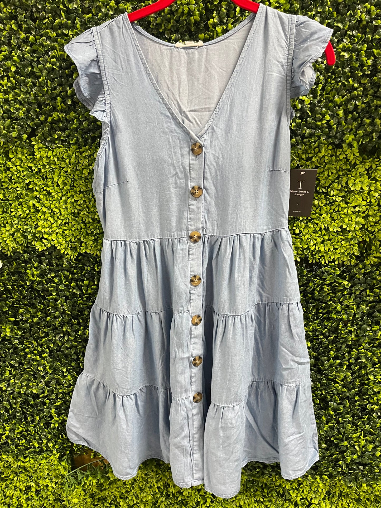 Backyard BBQ Chambray Mini Dress