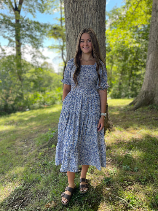 The Freddie In Retro Blue Bouquet