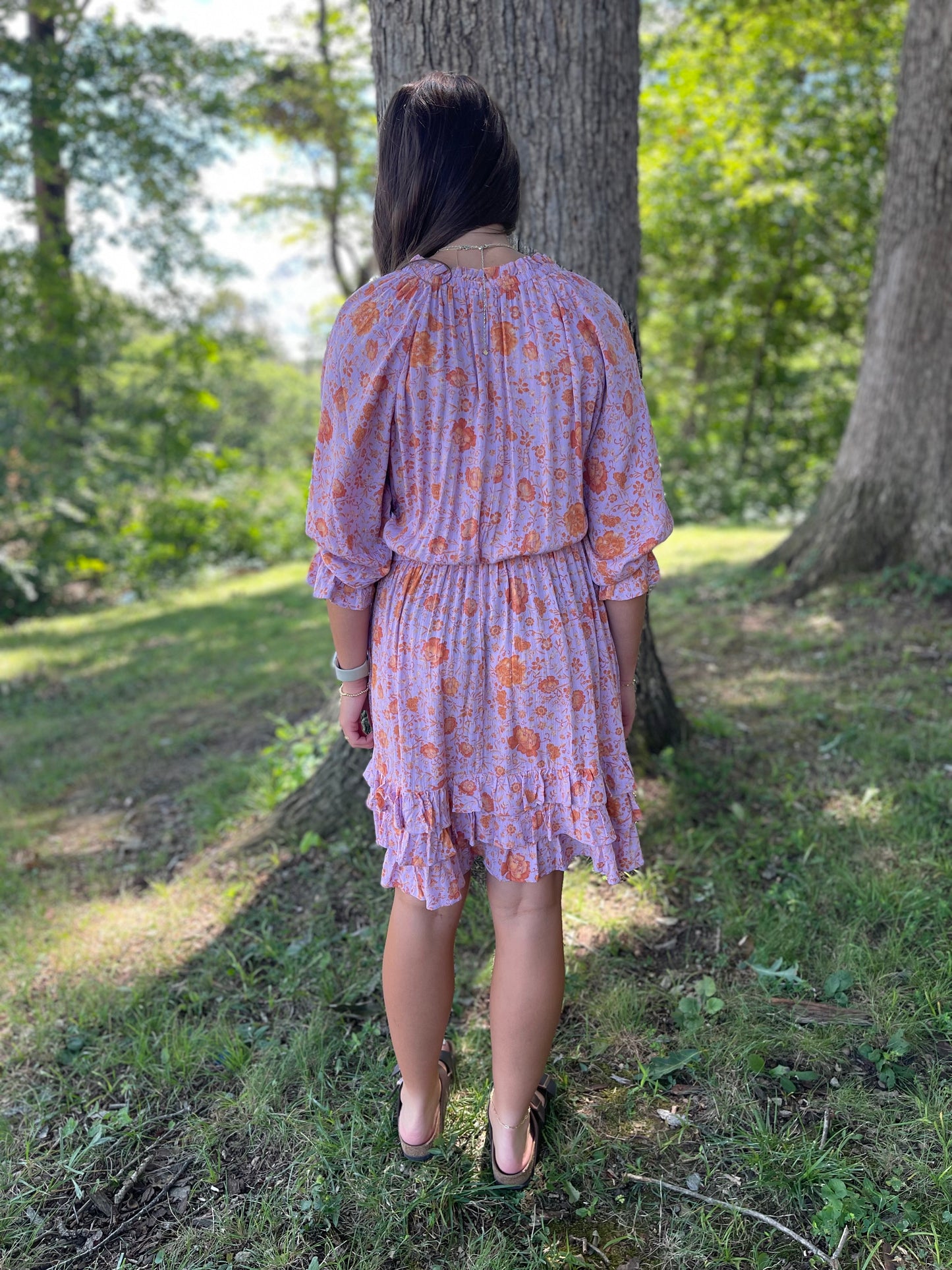 Lavender Tea Floral Dress