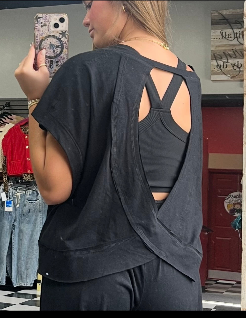 Athletic Attitude Slub Top