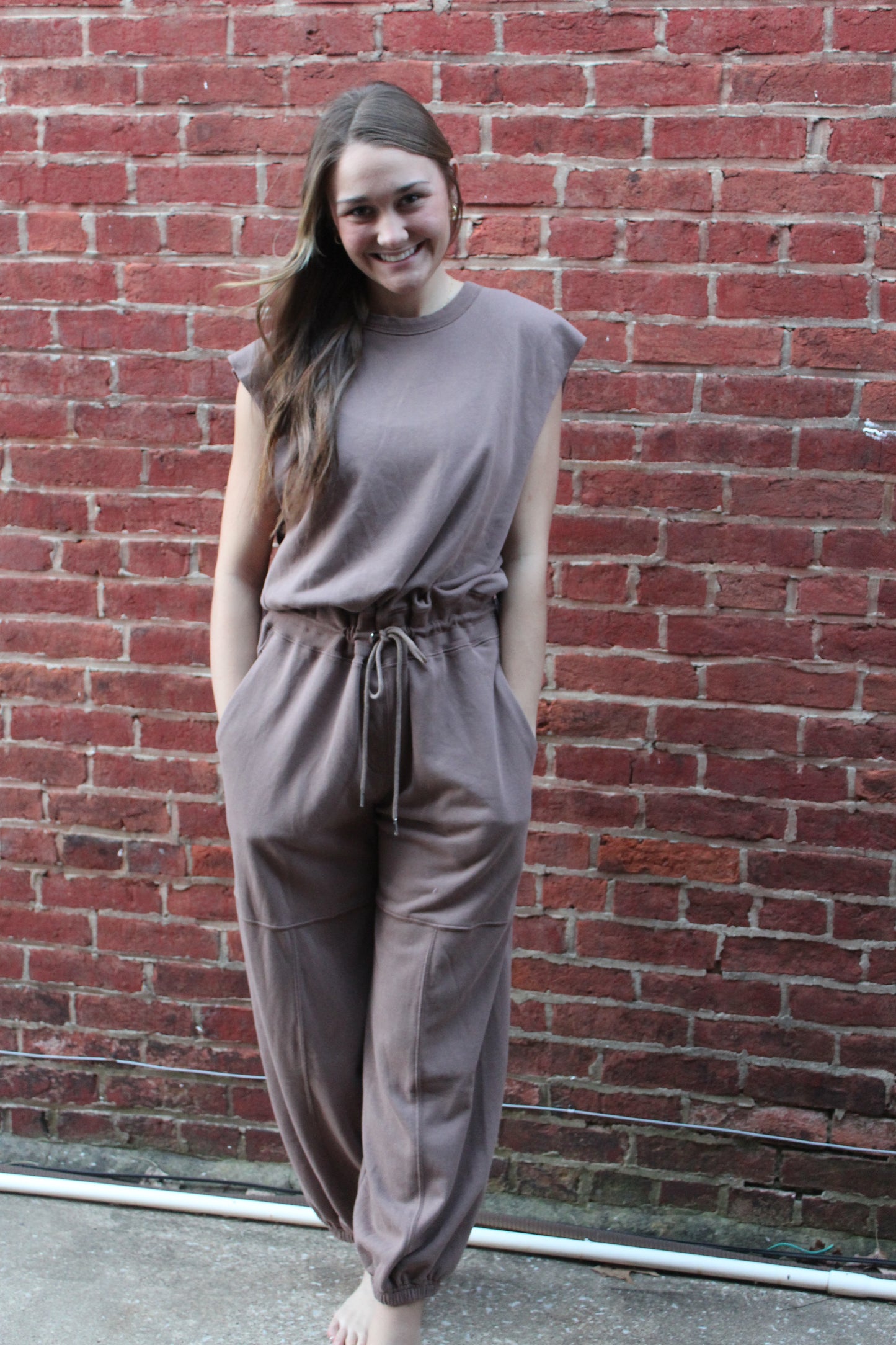 The Brownie Mineral Washed Jumpsuit