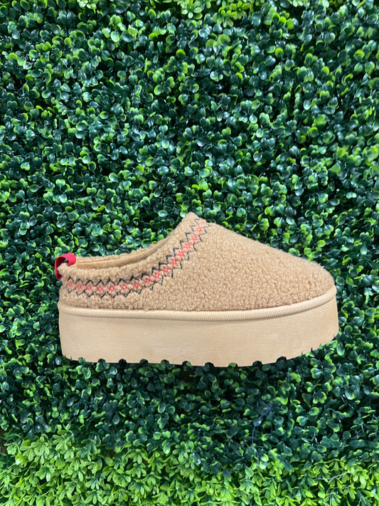 Sherpa Camel Platform Shoes