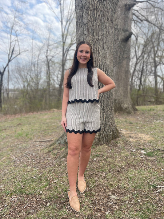 Anchor Down Striped Set