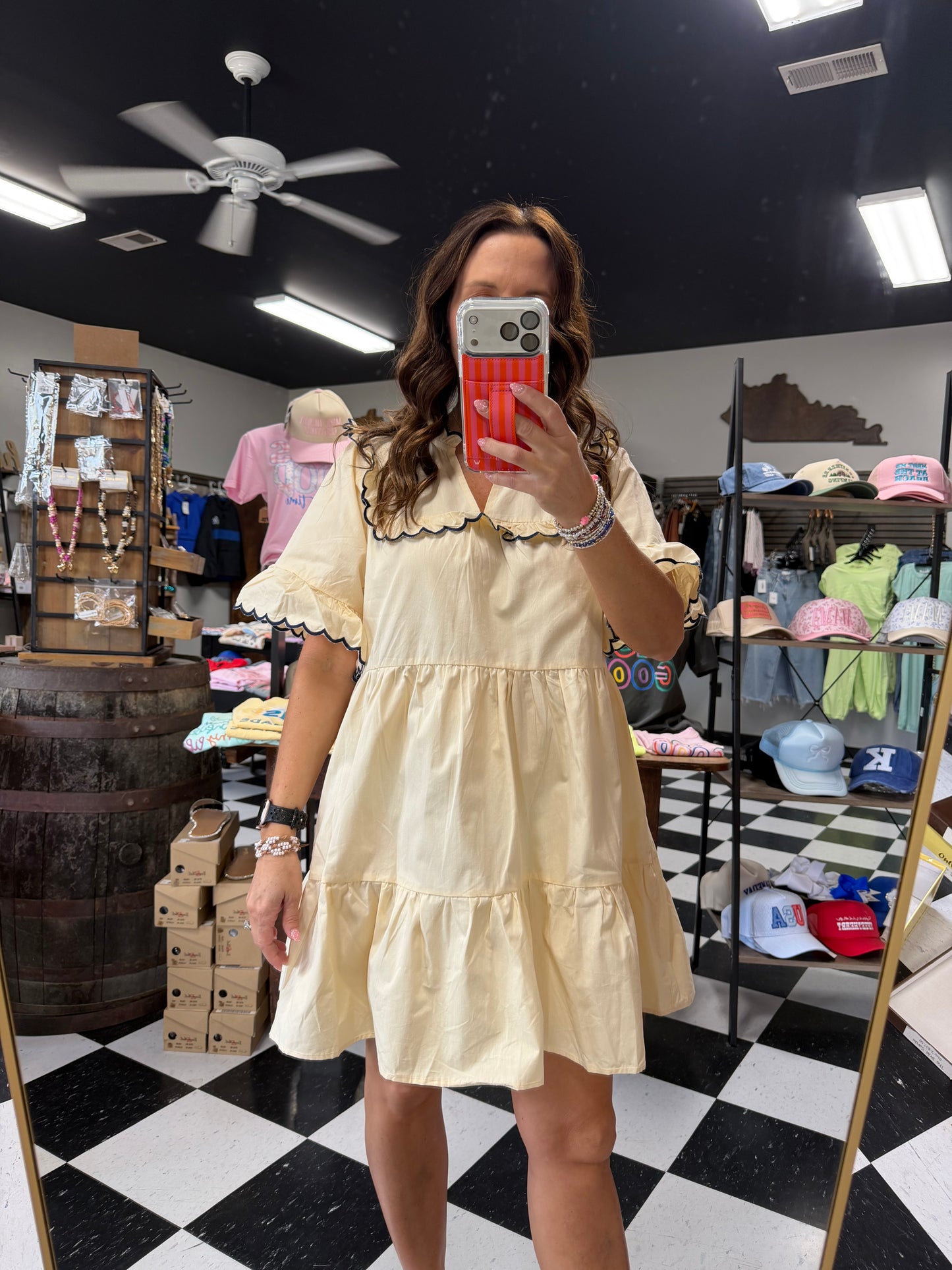 Sweet Sailor Ruffle Dress