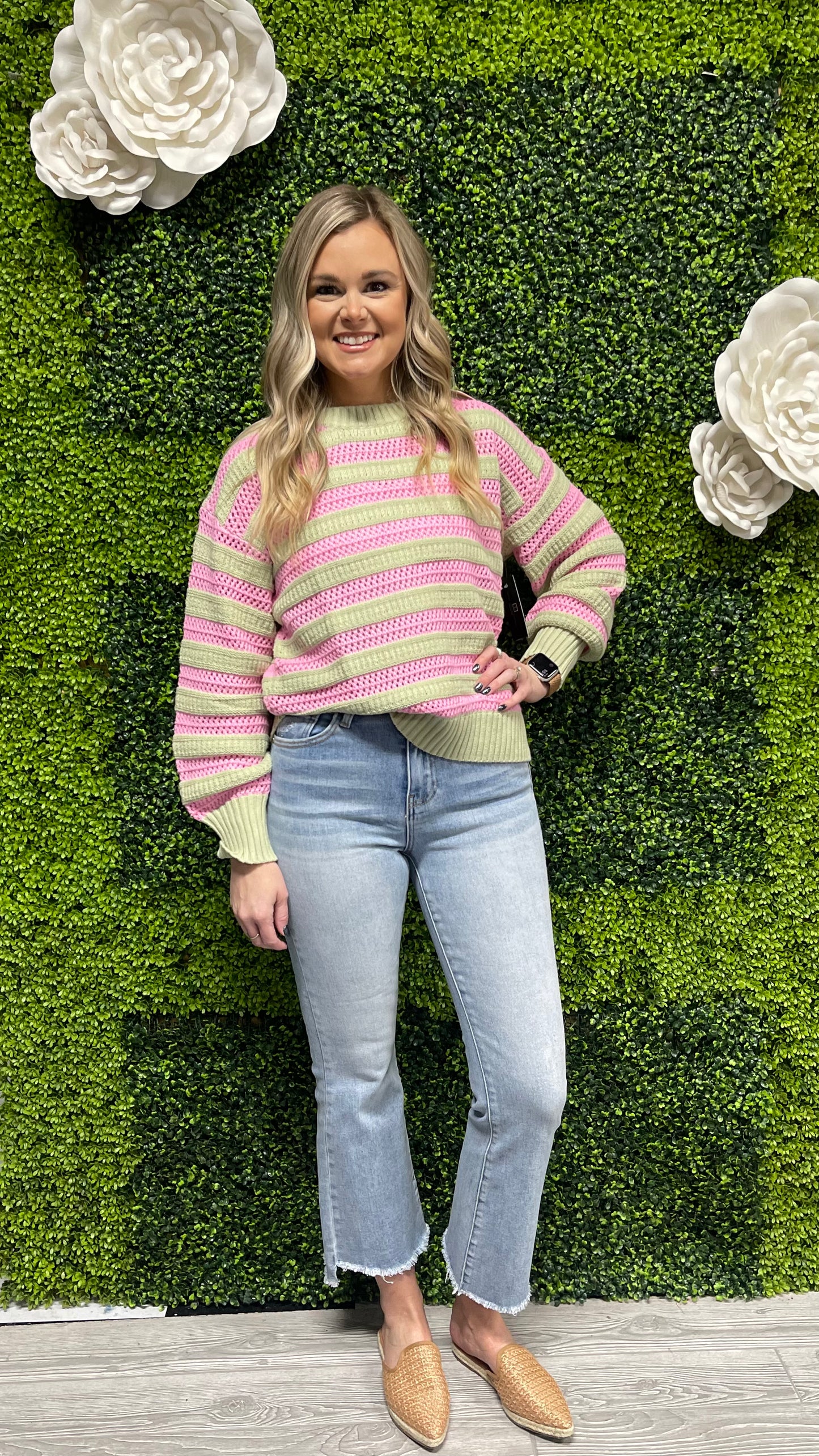 Spring Breeze Striped Sweater