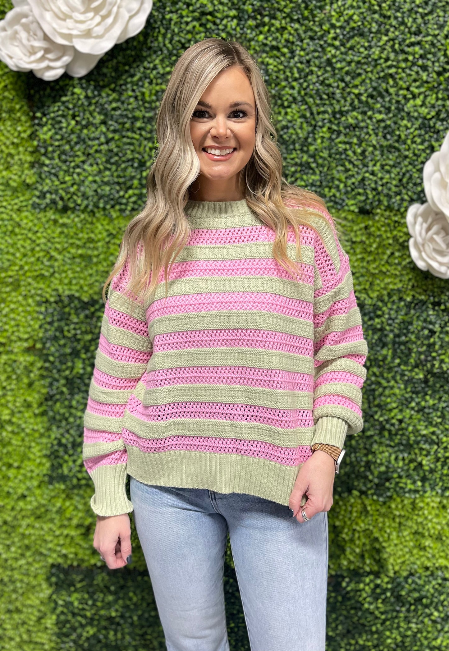 Spring Breeze Striped Sweater