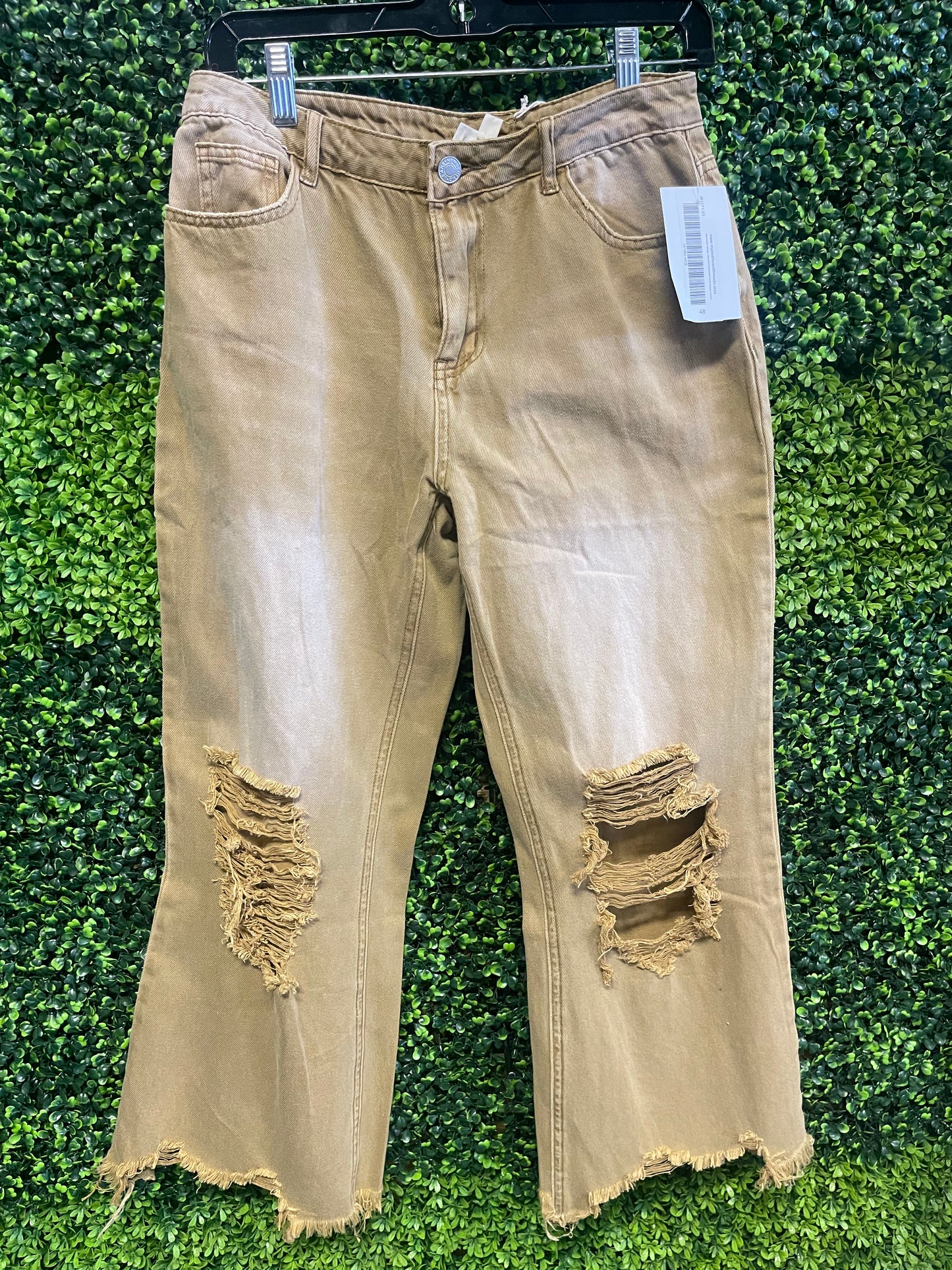 Distressed Vintage Washed Wide Leg Pants