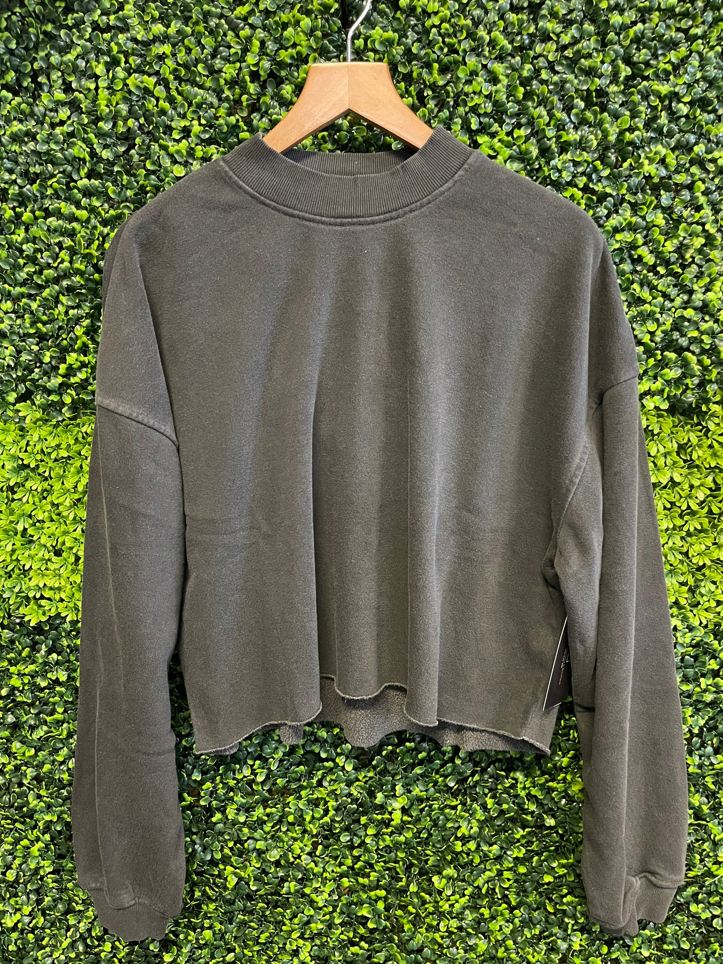 Feelin' The Vibe Mock Neck Crop Sweatshirt