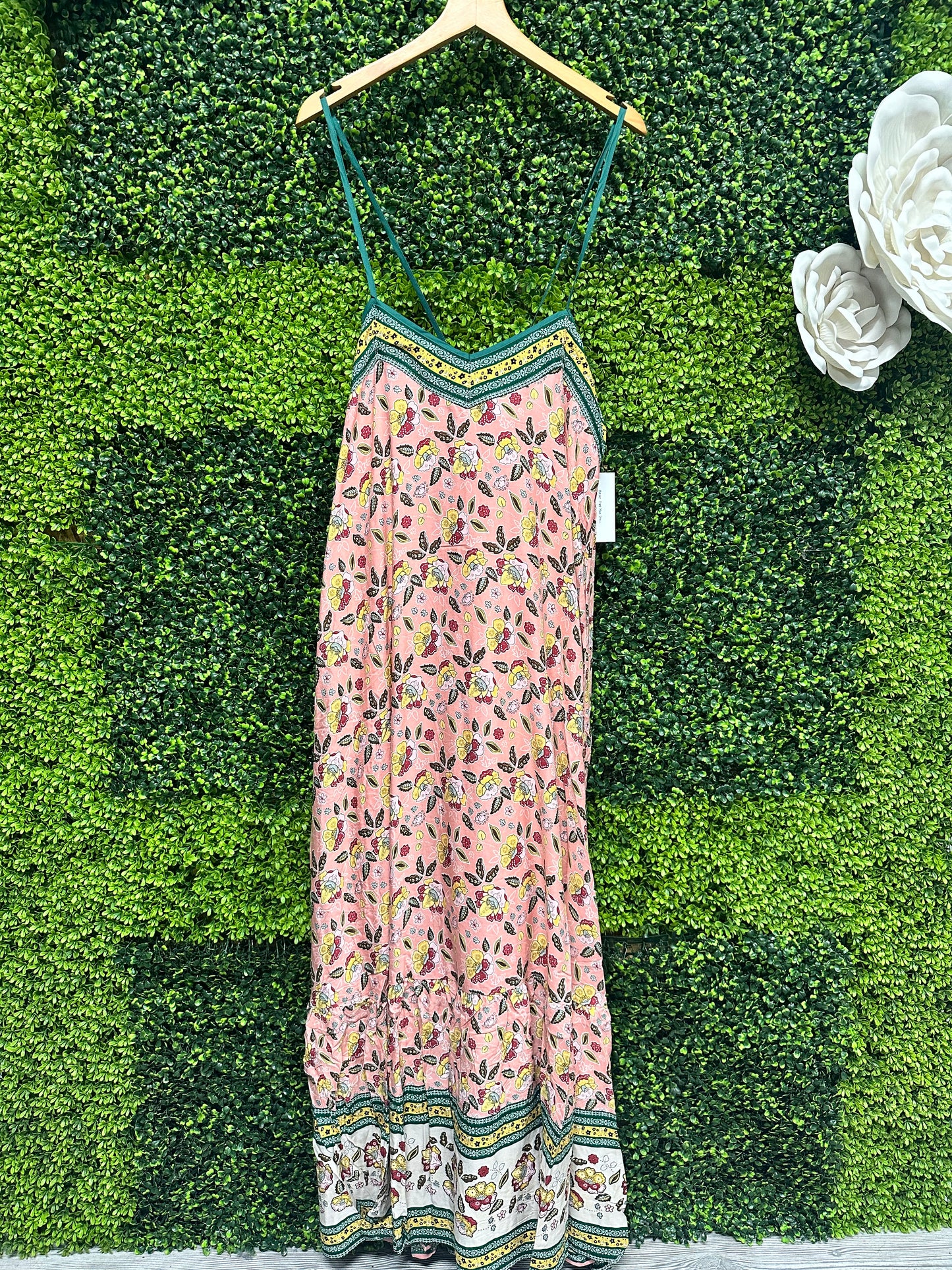 Border Print Maxi Dress