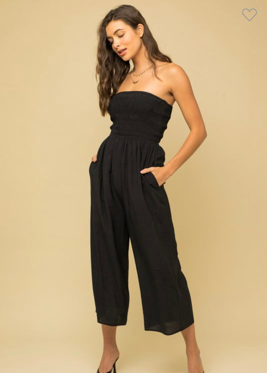 Charming Walk Smocked Jumpsuit