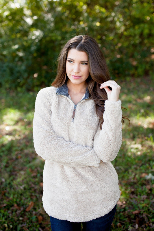 Charles River Newport Fleece Pullover Sand