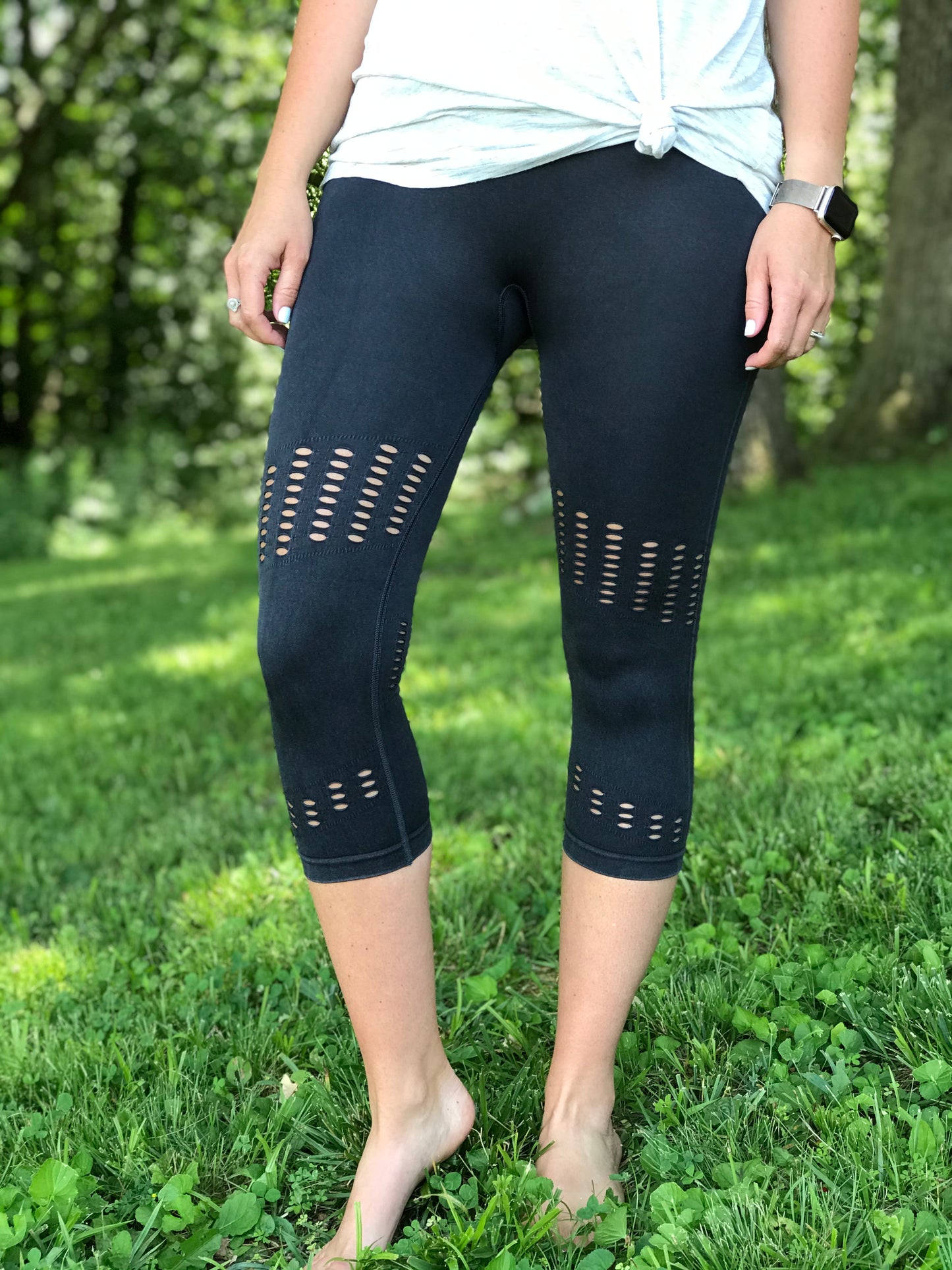 Mineral Wash Highwaist Capri Leggings