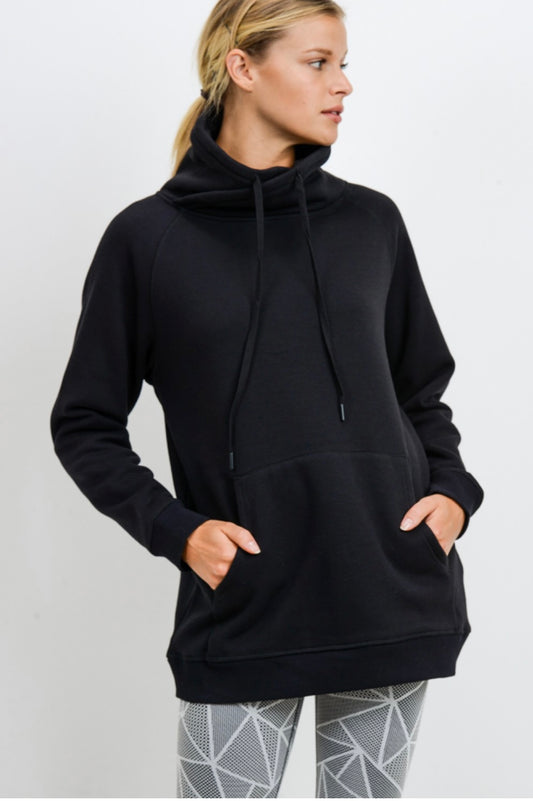 Black Cowl Neck Pullover