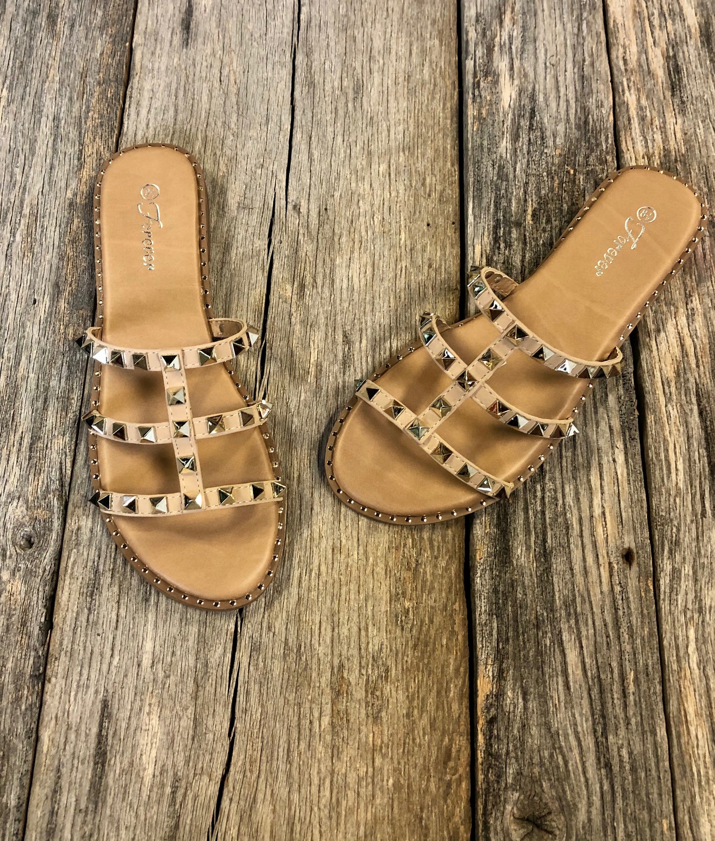 Nude Stud Sandals