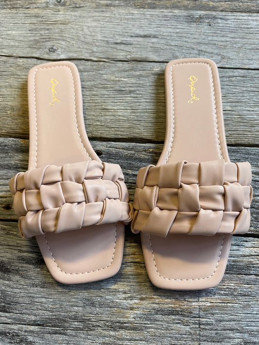 Blush Braided Slide